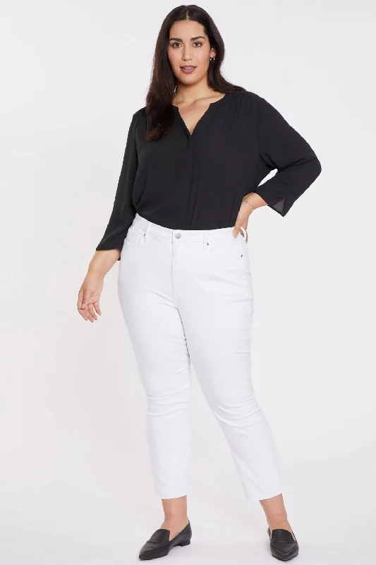 Slim Bootcut Ankle Jeans In Plus Size - Optic White