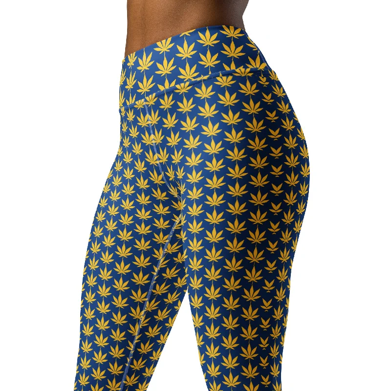 Blue And Yellow Yoga Leggings