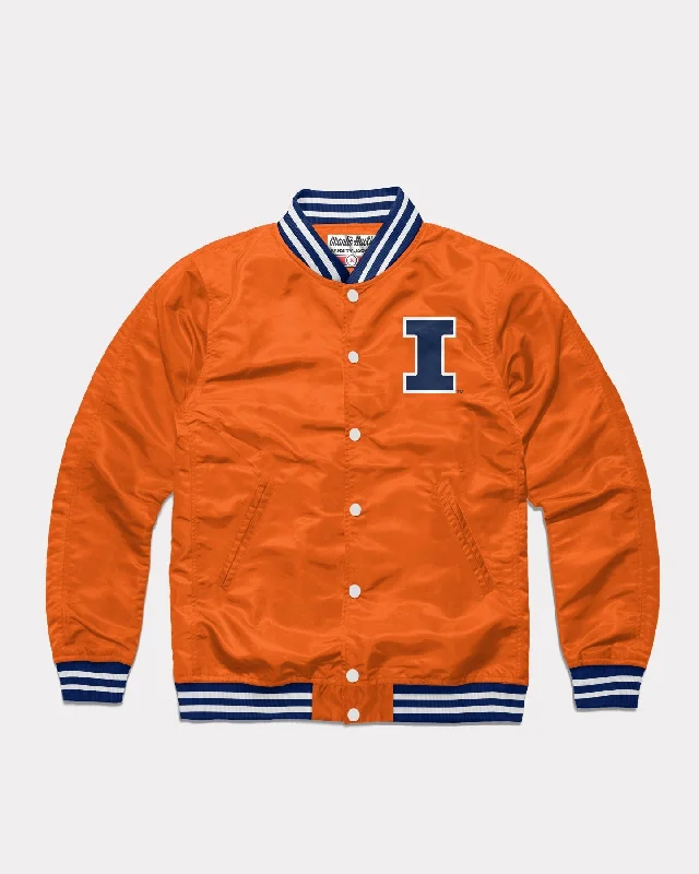 Fighting Illini Orange Varsity Jacket