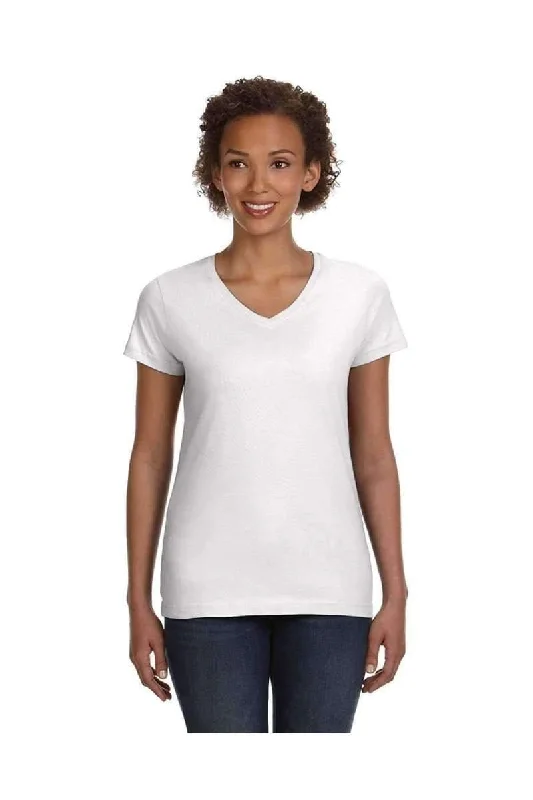 LAT 3507: Ladies' V-Neck Fine Jersey