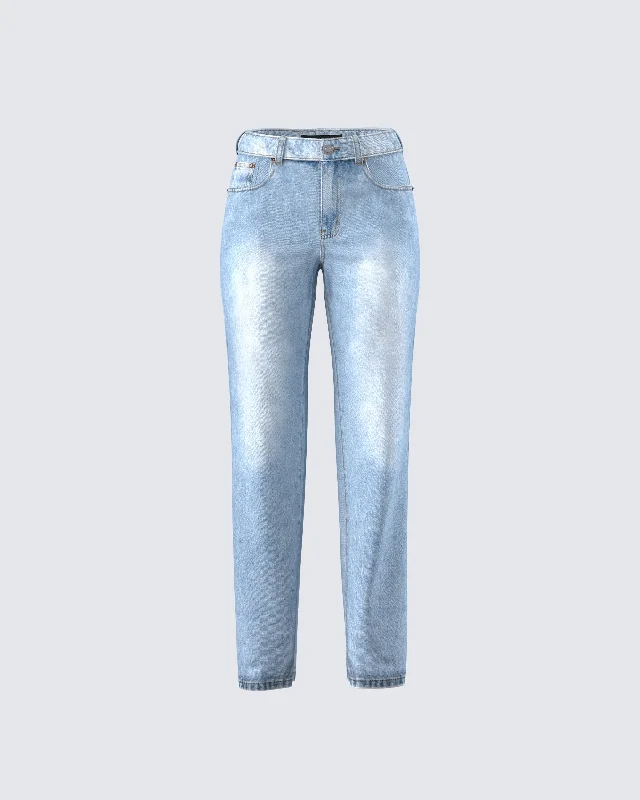 Achara Blue Denim Low Rise Jean