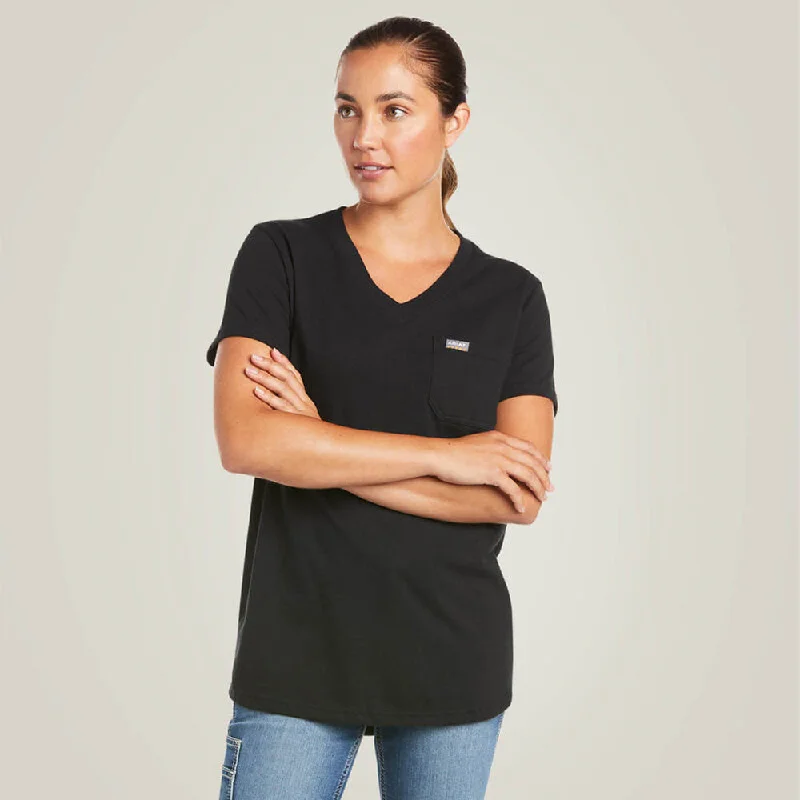 Ariat 10048733 Women's Rebar Cotton Strong V-Neck T-Shirt