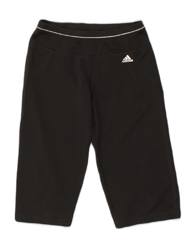 ADIDAS Womens Climalite Bermuda Sport Shorts UK 12-14 Medium Black