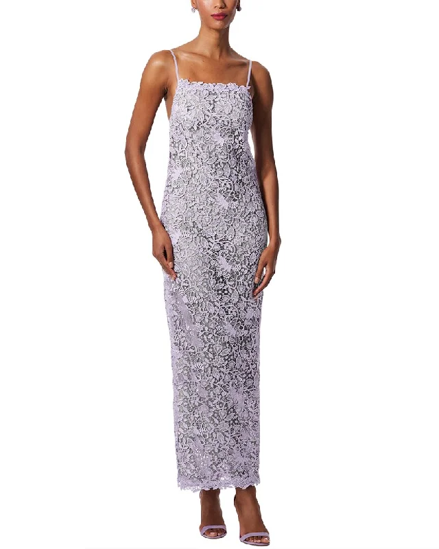 Carolina Herrera Thin Strap Lace Column Gown