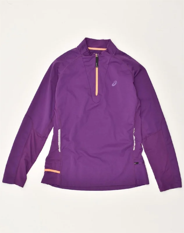 ASICS Womens Pullover Tracksuit Top UK 18 XL  Purple Polyester