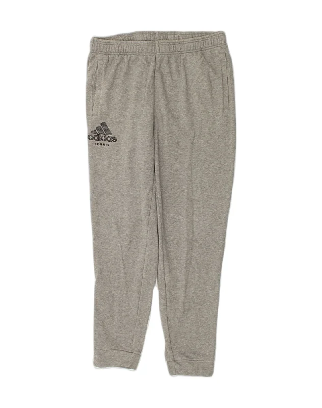 ADIDAS Womens Tracksuit Trousers Joggers XL Grey Cotton