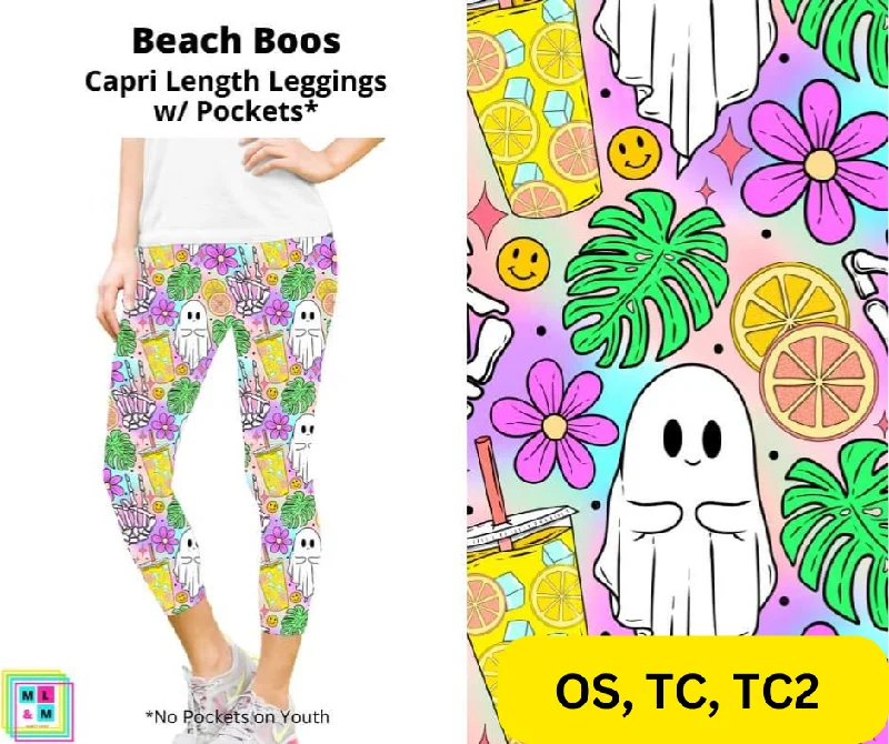 Beach Boos Capri Length Leggings w/ Pockets