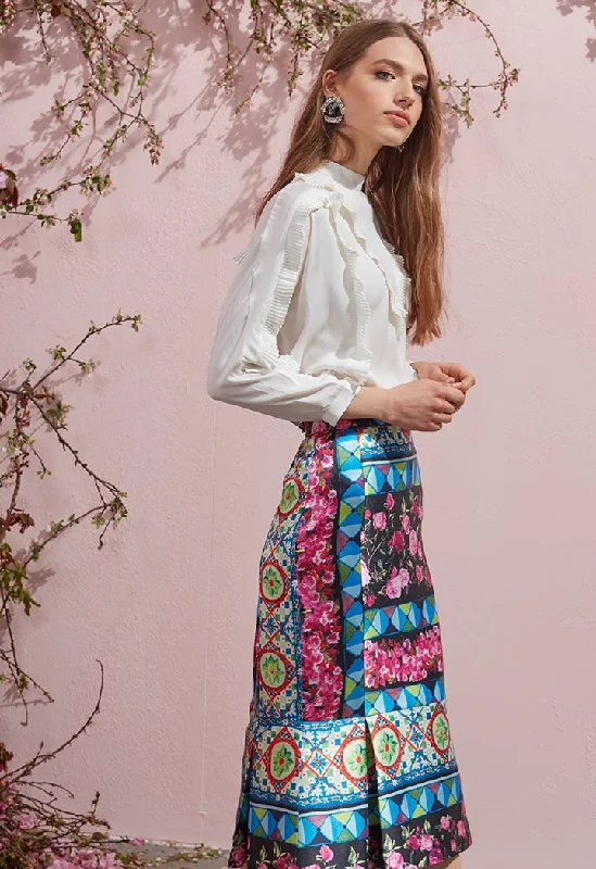 Floral Pencil Skirt