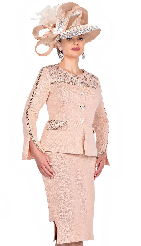 Elite Champagne Church Suit 5957