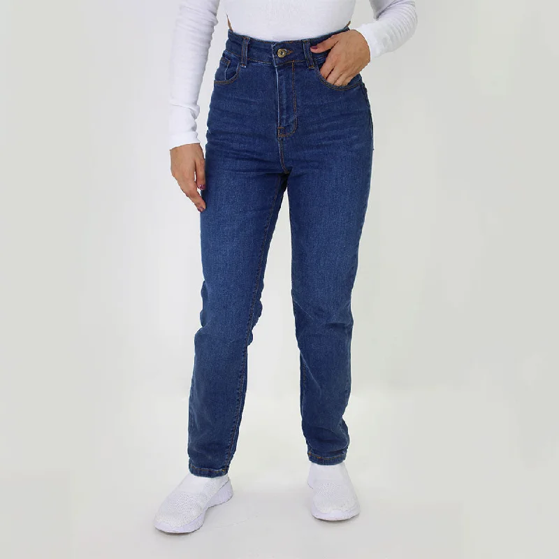 Women's High Rise Jeans,Blue