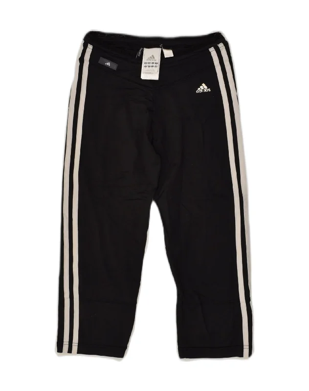 ADIDAS Womens Clima 365 Crop Tracksuit Trousers UK 10 Small  Black