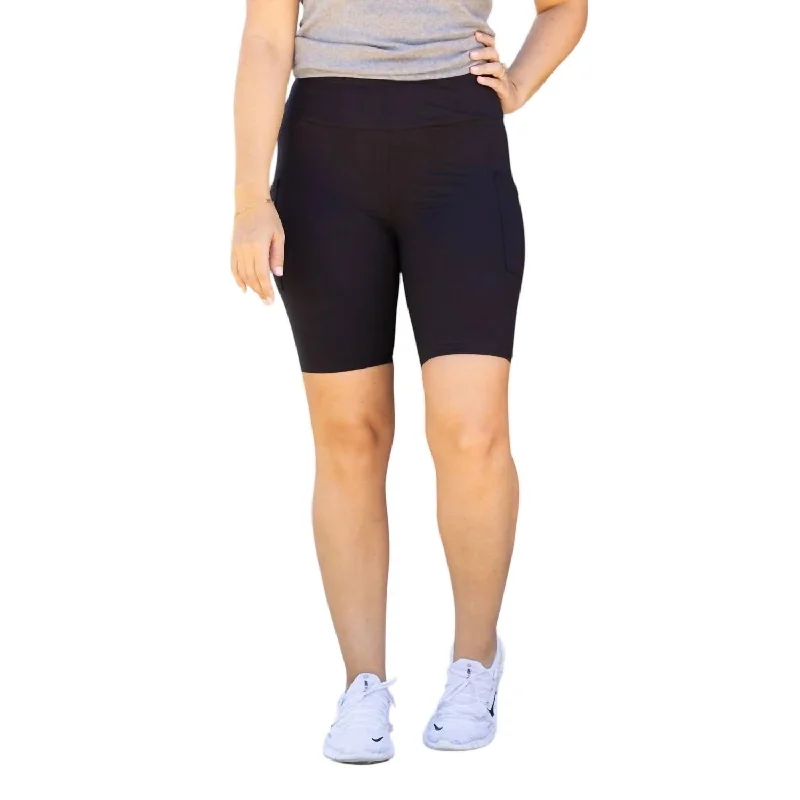 Biker Shorts With Pockets In Black