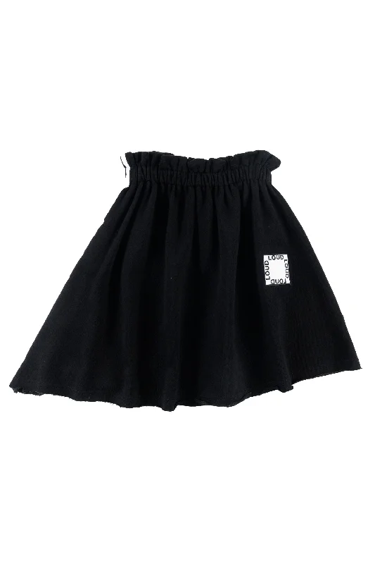 Loud Black Aysymetric Dream Skirt