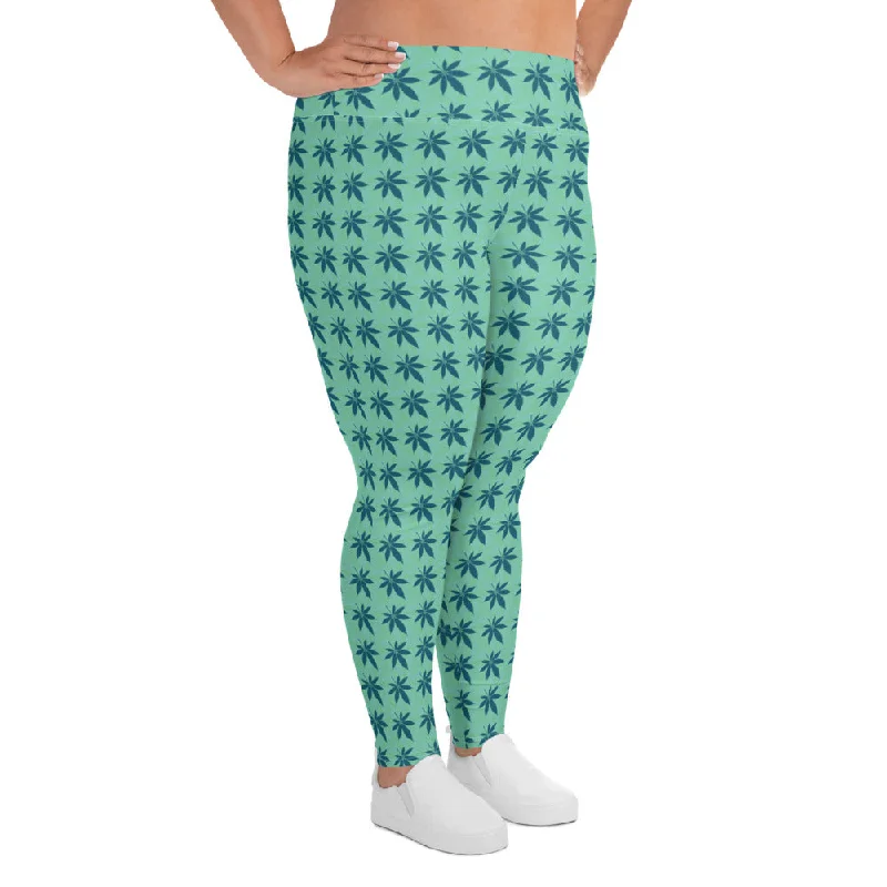 Green Land Plus Size Leggings