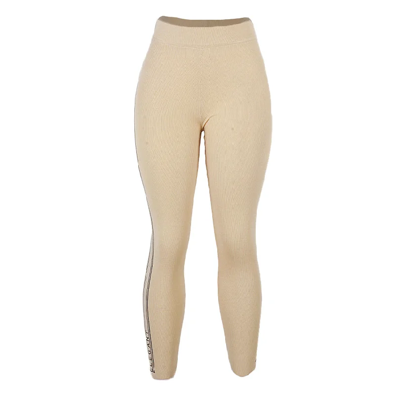 REDTAG Cream Leggings for Women