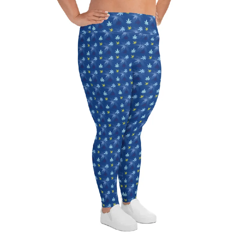 Blue Plus Size Leggings