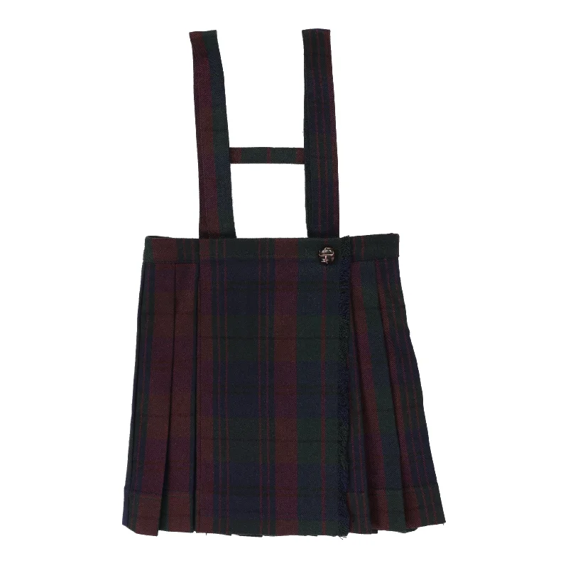 Analogie Burgundy Plaid Kilt Skirt