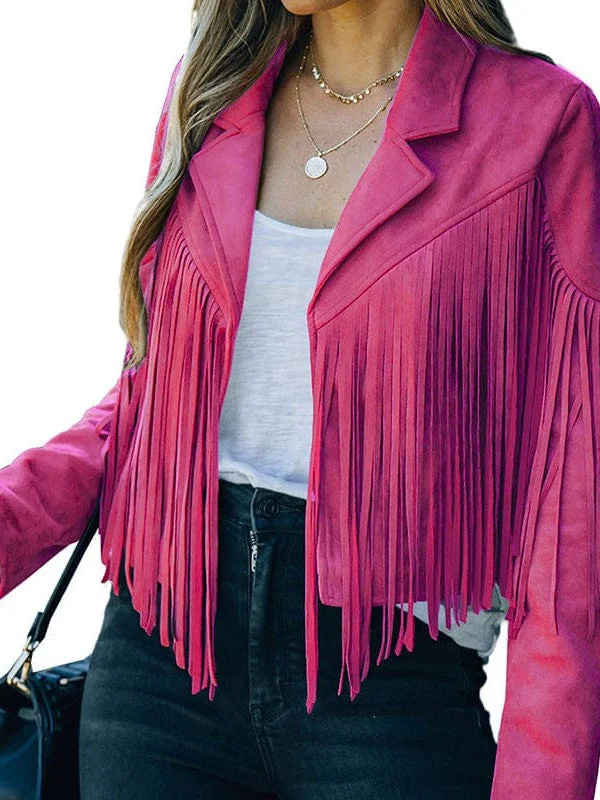 Head-Turning Fringe Suede Jacket