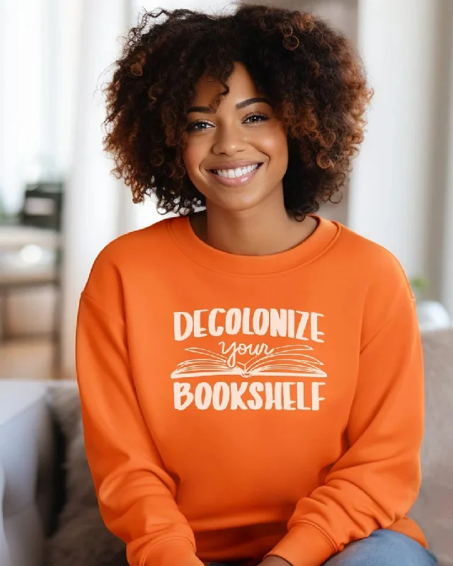 Decolonize Your Bookshelf Crewneck Long Sleeve Sweatshirt