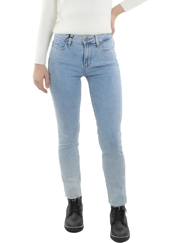 Women's Washed High Rise Jeans, Light Blue