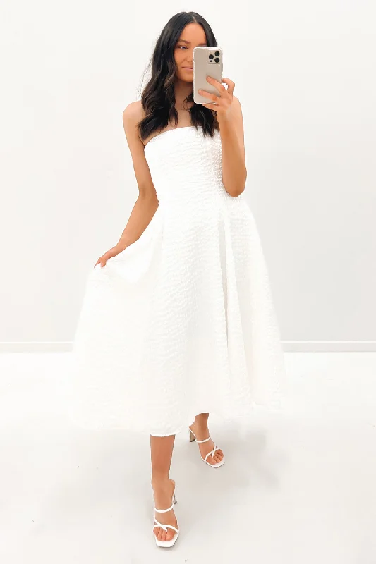 Carrie Strapless Dress Ivory