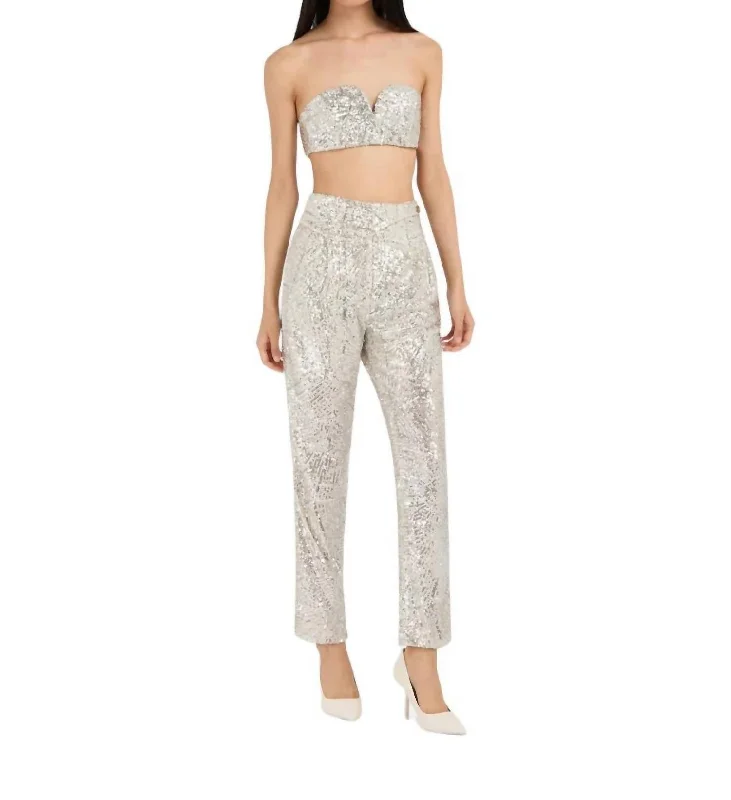 Lady Soul Basque Pants In Silver