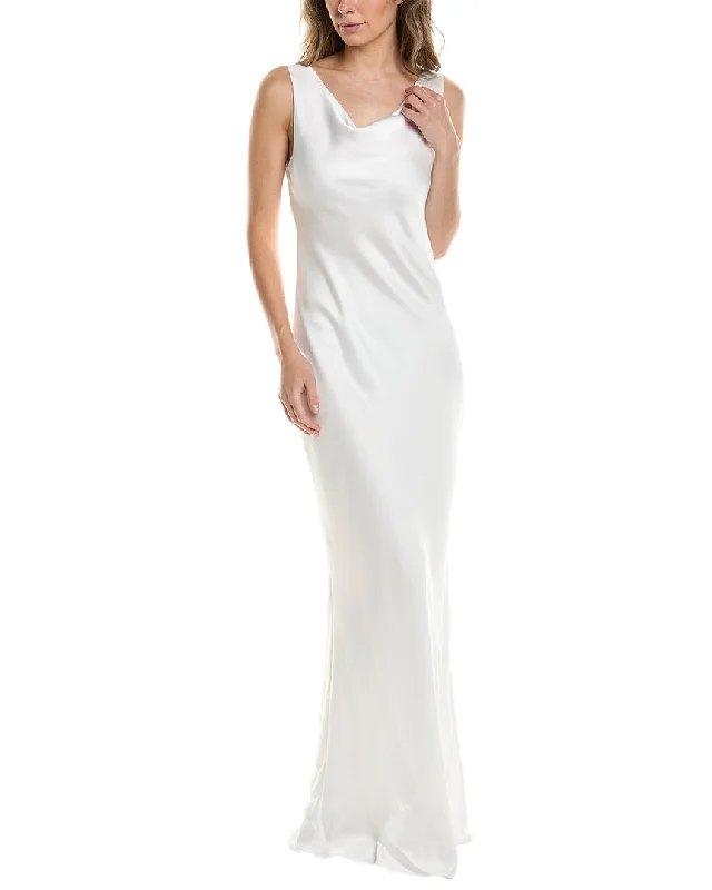 Norma Kamali Deep Drape Neck Gown